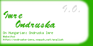 imre ondruska business card